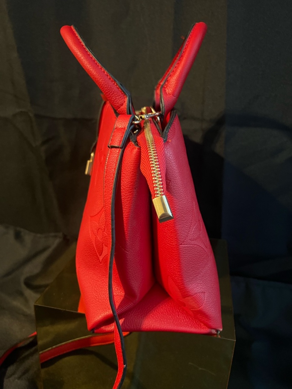Louis Vuitton Red Monogram Empreinte Alma BB Satchel - Picture 4 of 12